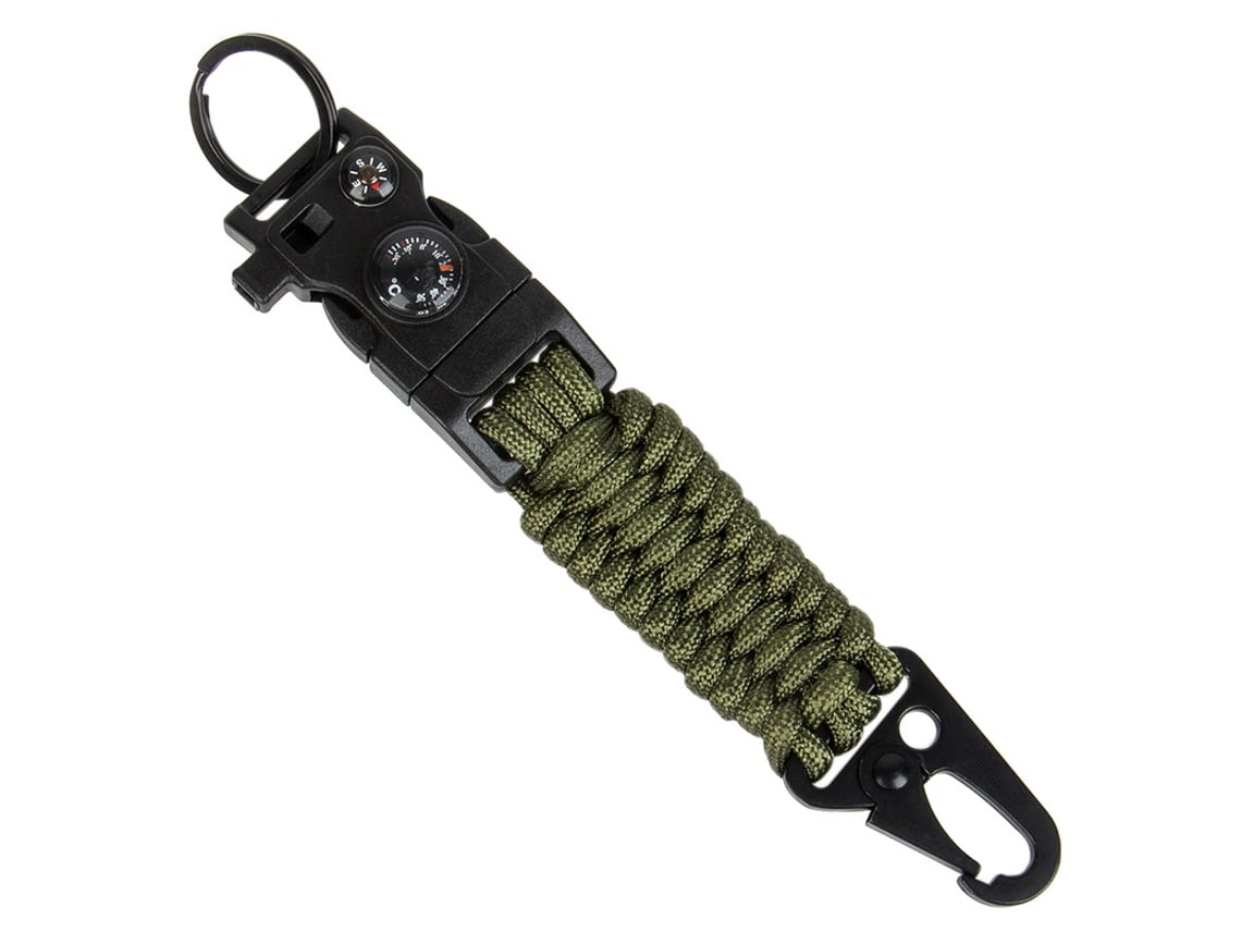 Llavero De Paracord 7 Núcleos Con Brújula, Encendedor Y Silbato, Accesorio Supervivencia Para Camping Exterior, Resistente, Multifunc