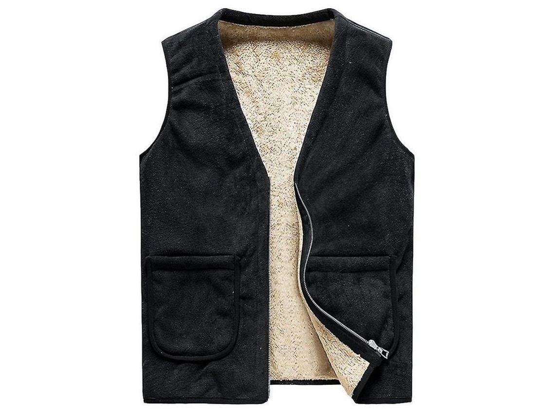 Colete de Lã Masculino Cor Solida Brv Estilo Casual Versátil Confortável Resistente À Deformação | S/MARCA