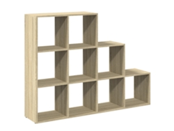 Librería de 3 niveles de roble Sonoma, exclusiva de Maison (99 x 29 x 99 cm)