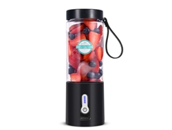Licuadora recargable multifuncional Mdug (negra) con funciones para picar hielo y licuar frutas