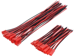 Pieza para Teledirigidos 20 Pares 22 AWG JST Plug Connector, 2 Pin Macho Hembra Plug Connector, JST Plug, Cable