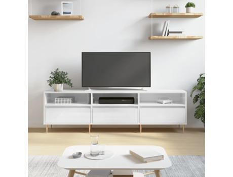 Mueble De Tv VIDAXL Blanco Madera contrachapada (150x30x44,5 cm)