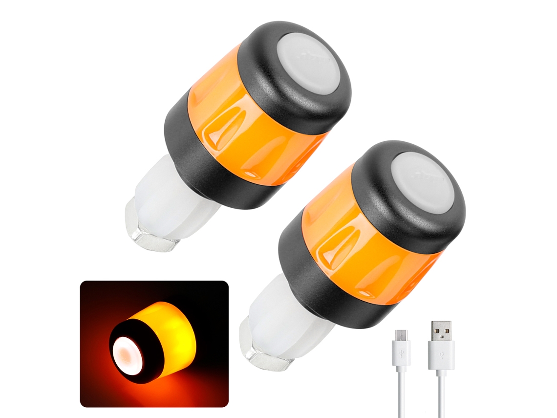 2 Luces Led De Mano Para Patinete Eléctrico, Luz De Advertencia, Enchufe Impermeable Y A Prueba De Polvo.