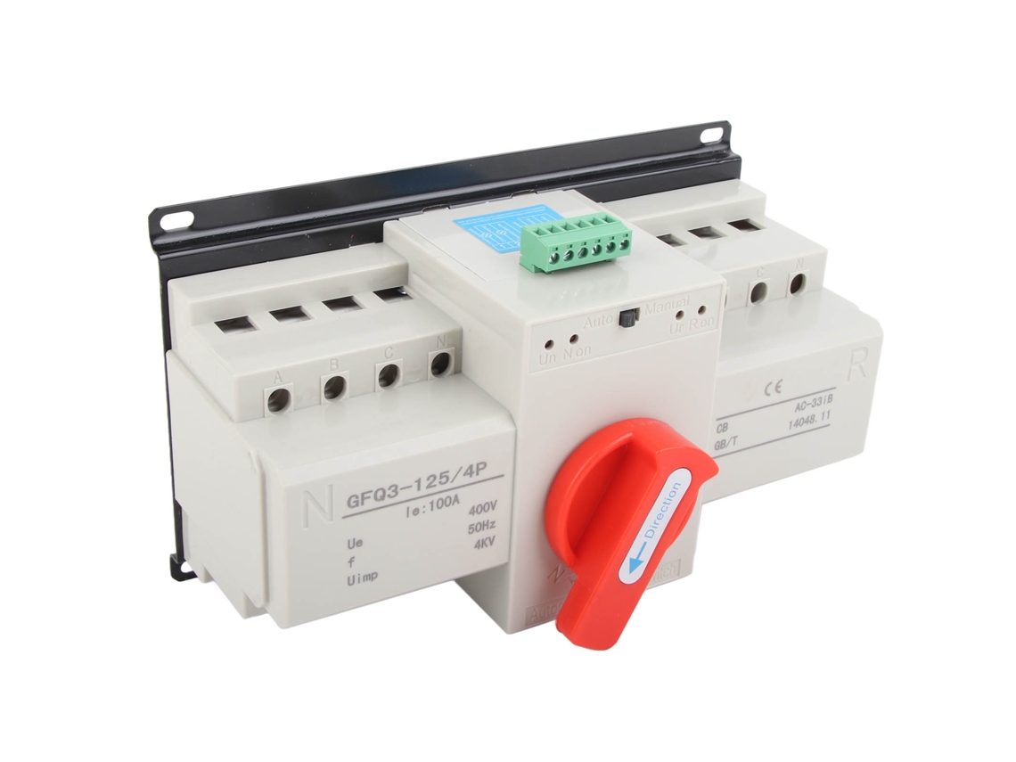 Conmutador De Transferencia Automática Dual Mini 100a 4p Para Generador Hospital Ac400v