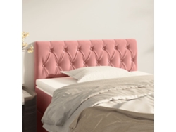 Cabecero De Terciopelo Rosa 90x7x78/88 Cm