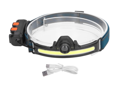 Linterna frontal de inducción LED de alto brillo Linterna frontal con zoom recargable por USB Luz impermeable YIZHOOD Lantern-0162 (negro) YIZHOOD