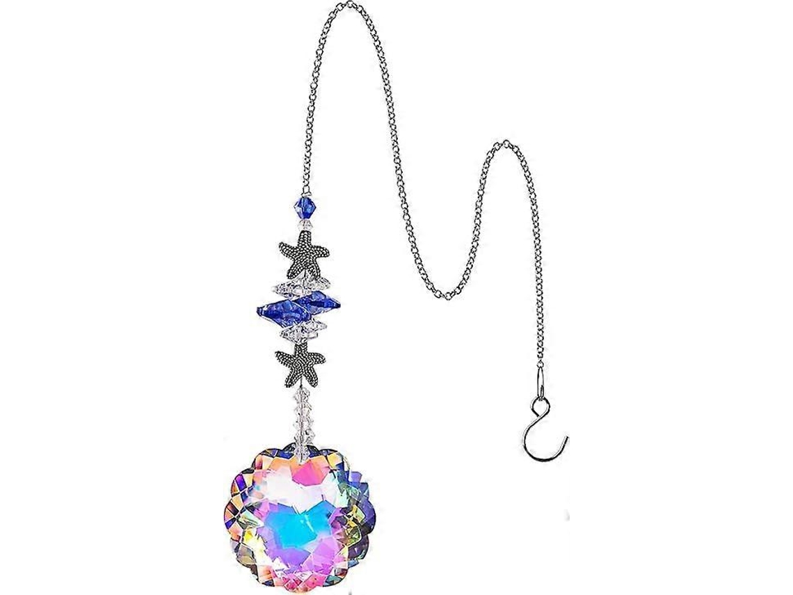 Colgante de prisma de cristal decorativo, atrapasol, creador de arcoíris