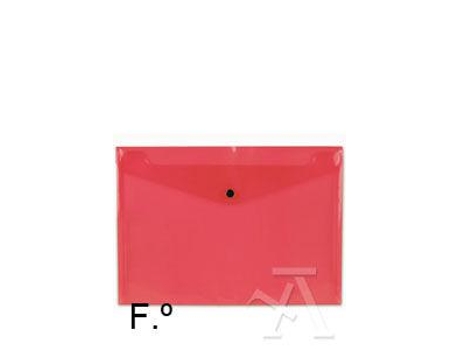 Paq/10 Funda Sobre Fº Cierre Broche Pp Rojo