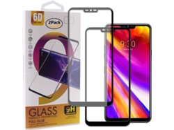 Protector Cristal Templado LG G7 ThinQ HONGWE. Cobertura Completa Negro