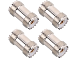 Adaptador Coaxial Uhf Macho A Hembra De 4 Piezas Para Cable De Radio De Red