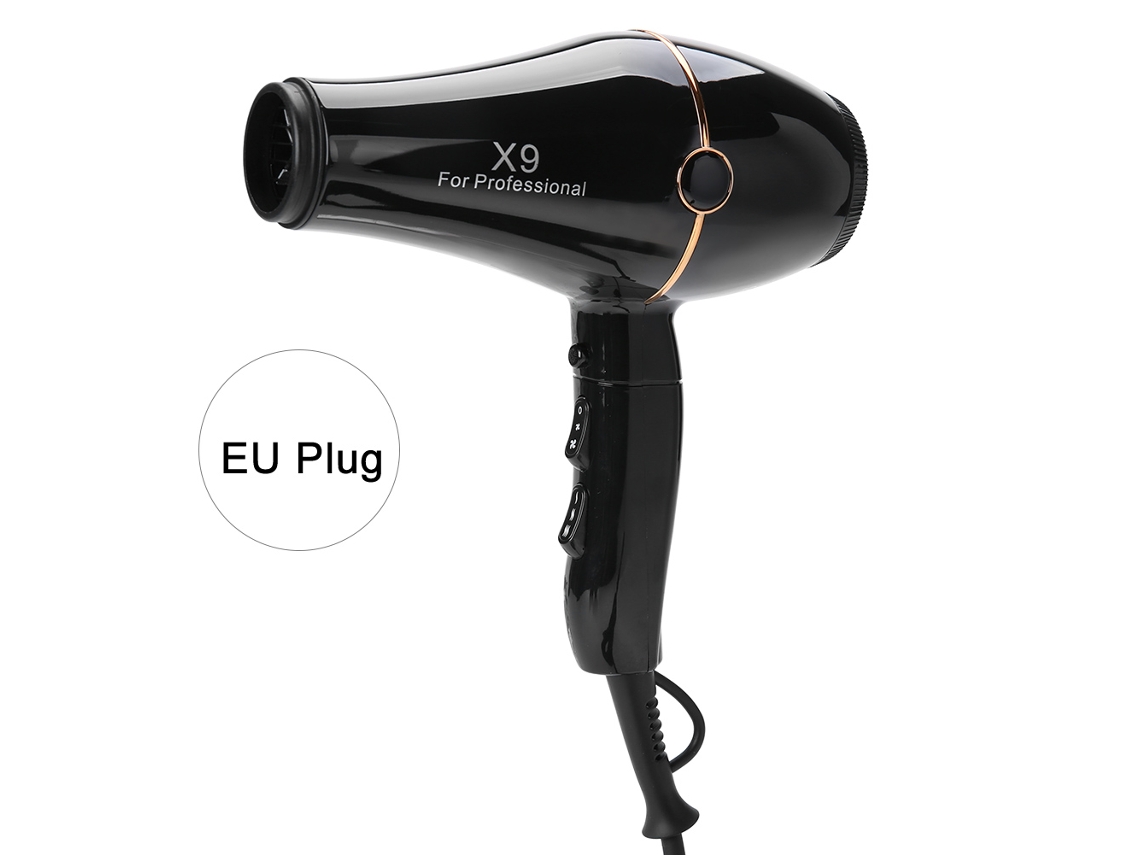 Secador De Pelo Profesional 2000w Con Temperatura Constante Para Estilo Rápido Negro