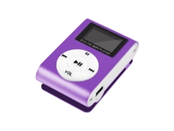 Lector Mp3 Mini Usb Lcd Pantalla Soporte Sports Music Player Con Función Fm Gusshious Púrpura
