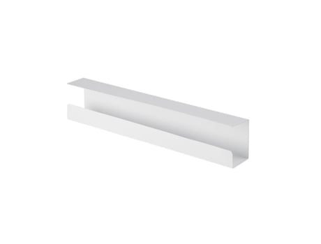 Canaleta pasacables horizontal para escritorio, Largo 60 cm, Blanco