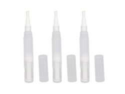 Paquetes de 3 plumas transparentes con forma de tornillo para aceite de uñas y brillo labial.