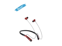 Auriculares Bluetooth con banda para el cuello, deportivos, inalámbricos, con pantalla digital roja y negra, Beisk