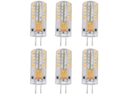 2026 6 piezas de bombillas LED Fácil instalación Transmisión de luz uniforme 12v Blanco cálido para fiestas en el hogar