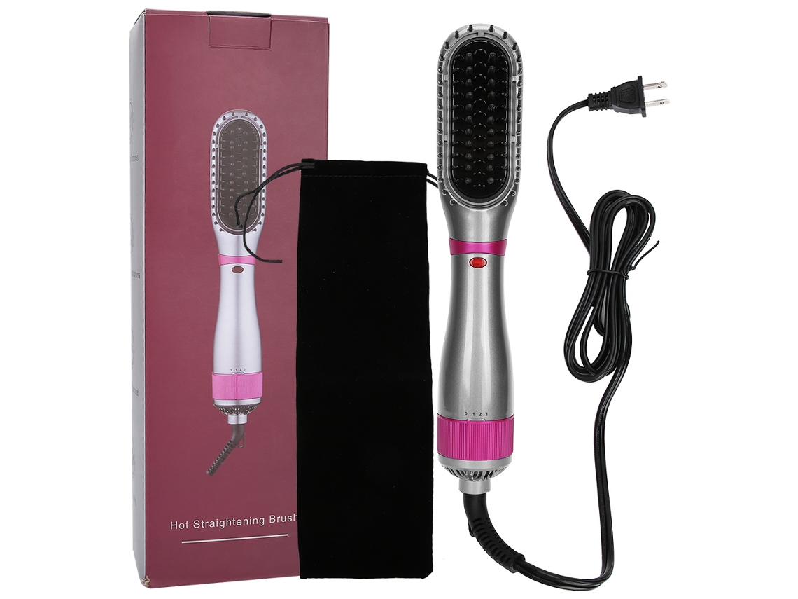 2026 pente Alisador de Cabelo com Função de Ondular e Anion Bivolt 110v/300w Escova Elétrica para Cabelo