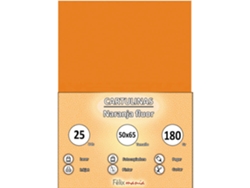 Cardboard 180Gr 50 X 65 Cm Fluoruro De Naranja 25 Hojas