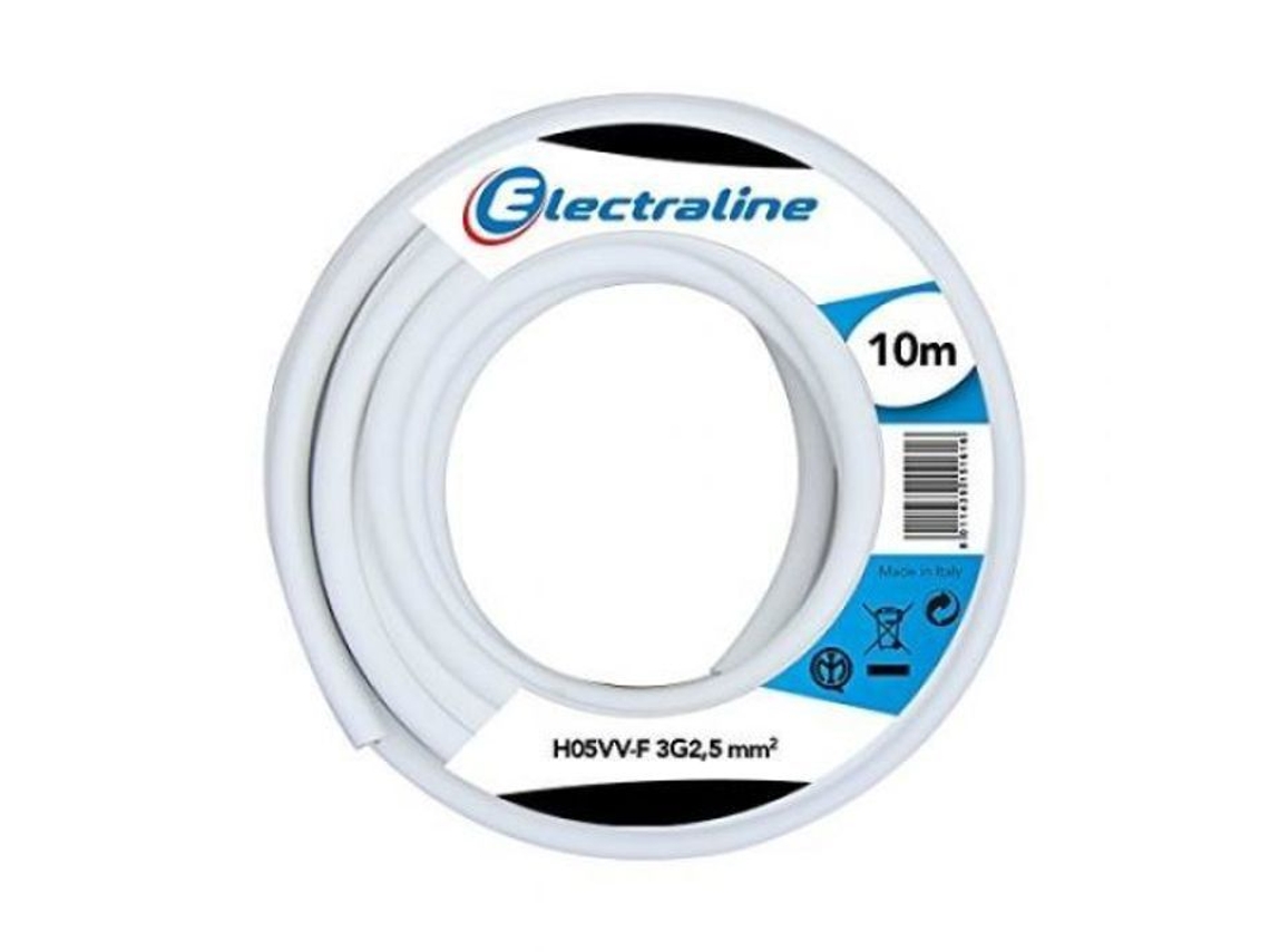 Cable Doméstico H05vv F Blanco 2,5mm² 10m Electraline 20607085j