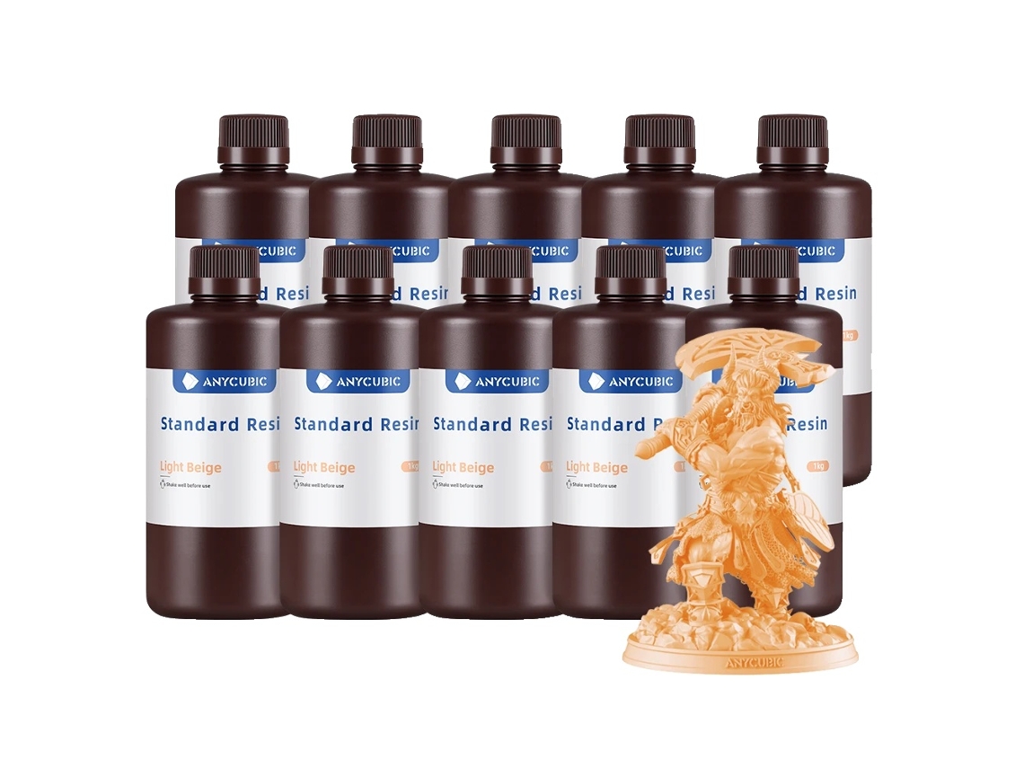 Resina UV Anycubic de 405 nm, capacidad de 10 kg, compatible con impresoras LCD, 10 kg beige claro OEM