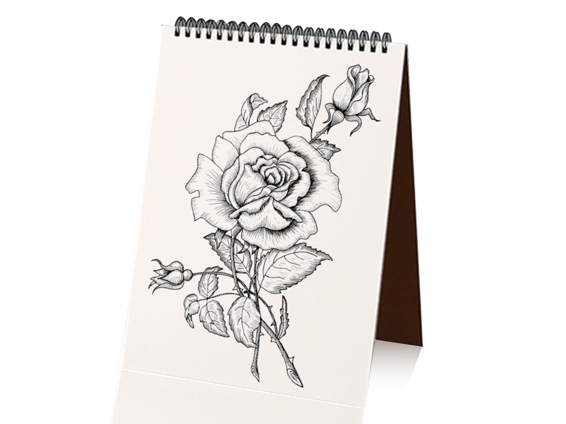 Masterpiece Maker Tu cuaderno de bocetos avanzado, perfecto para cualquier momento artístico (A5, 30 hojas, 60 páginas de alta calidad, sin ácido,