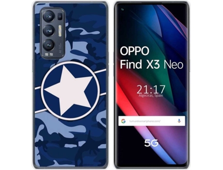 Carcasa Oppo Find X3 Neo TUMUNDOSMARTPHONE Camuflaje 03 Multicolor