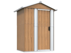 Cobertizo De Jardín VIDAXL Marrón Acero (126x97,5x177 cm)
