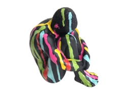 Signes Grimalt - Figura Hombre Desnudo Negro de Resina | Figura de Persona Figuras Decorativas Decoracion Salon 15x13x10cm BY SIGRIS
