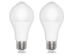 Bombilla Con Sensor De Luz Blanca Fría E27 De 12 W, 6500 K, 1000 Lm, 220 V, Encendido/apagado Automático, 2 Unidades.