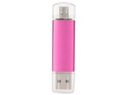 Unidad Flash Usb 2 En 1 Otg U Disk De Alta Capacidad, Memoria Externa De Almacenamiento De Datos, 64gb, Rojo Rosa