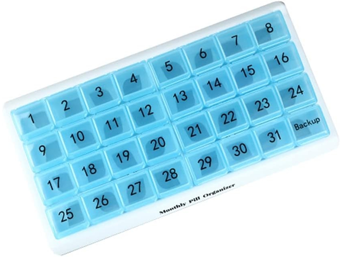 Agenda Mensual Moonsun, 31 Compartimentos, 1 Por Día, 4 Semanas, Mes, Días, Azul