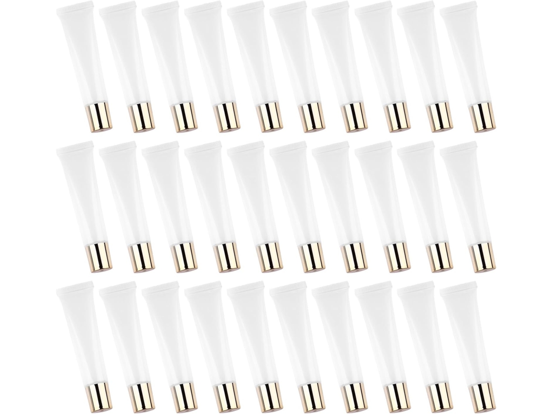 Paquete De 50 Tubos Vacíos De Plástico Transparente Para Brillo Labial De 15 Ml De Ciieeo