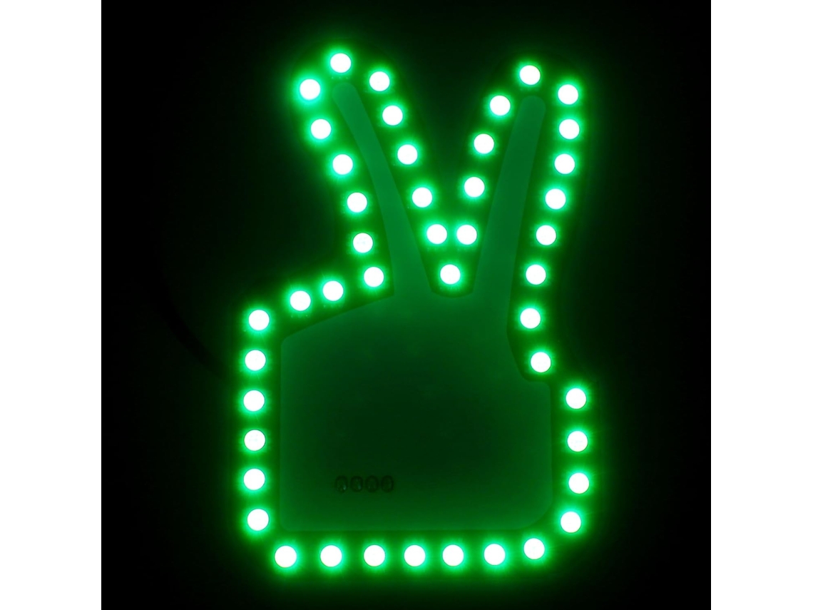 Luz De Mano Para Automóvil Con Señal De Advertencia Led Interactiva, Material De Pvc Sólido, Prevención