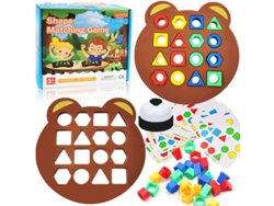 Juego Montessori Interactivo Con Dos Tableros, Emparejamiento De Formas Y Colores, Juguete Educativo Para Aprendizaje Temprano.
