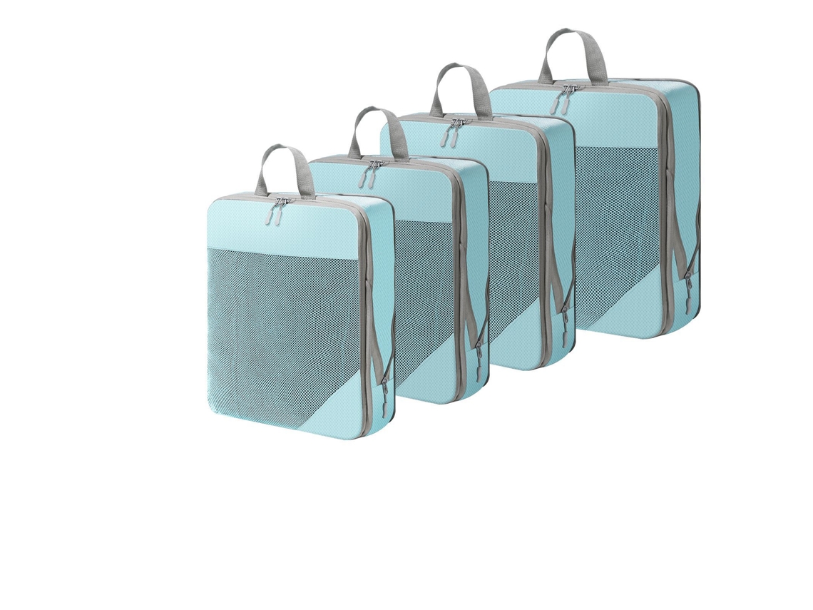 Juego De Organización Para Clasificar Ropa De 4 Piezas, Cubos De Embalaje Para Viajes Que Ahorran Espacio CHRUI Blue
