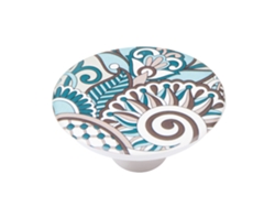 Pomo Para Muebles De Abs 50 Mm De Diámetro Serigrafiado India 3 Lote De 36 Piezas