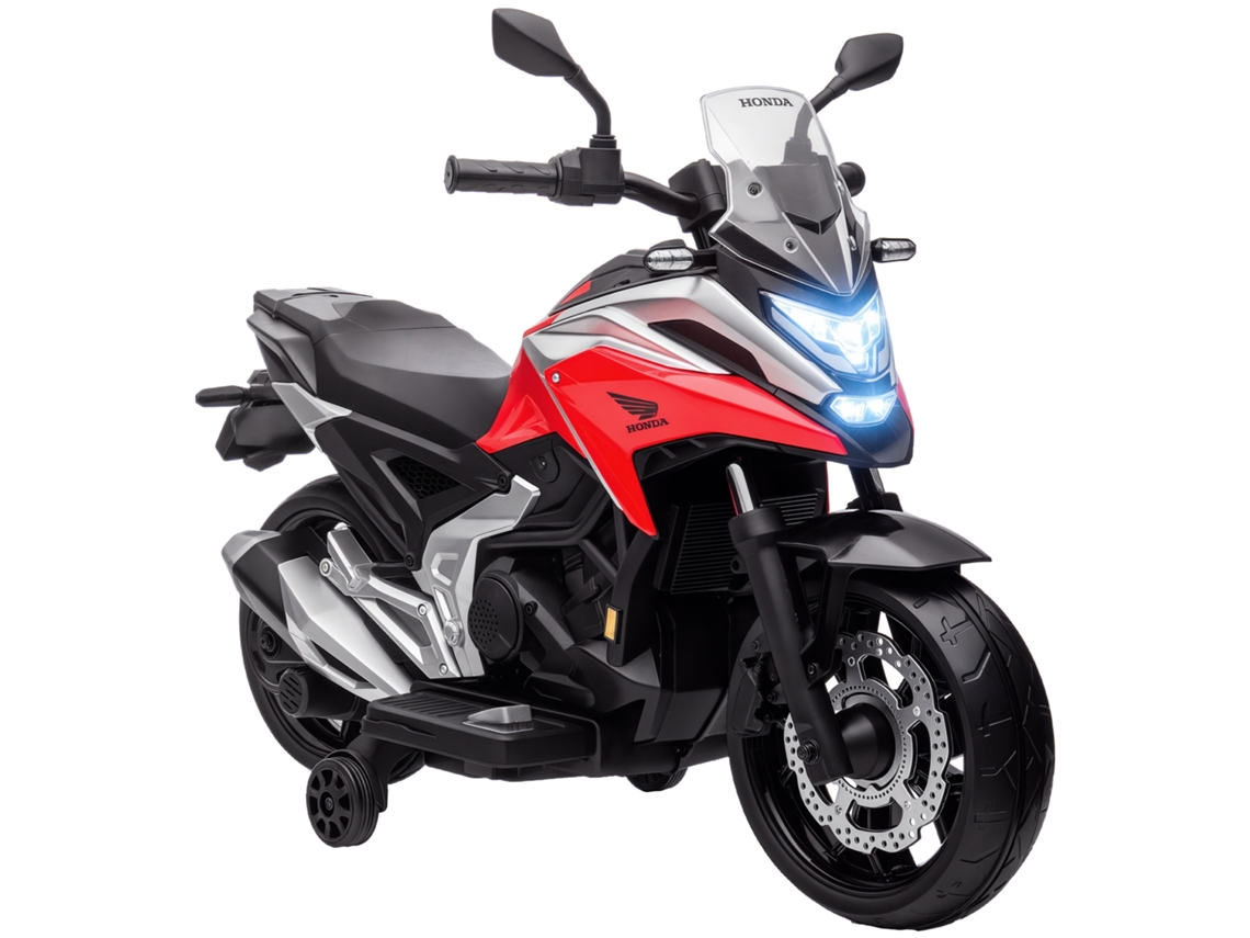 Moto Eléctrica Infantil 12v 3-6 Años Música Faros Rojos