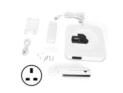 Reproductor De Cd Portátil De Pared Con Control Remoto Bluetooth Y Pantalla Led (reino Unido, Kc809)