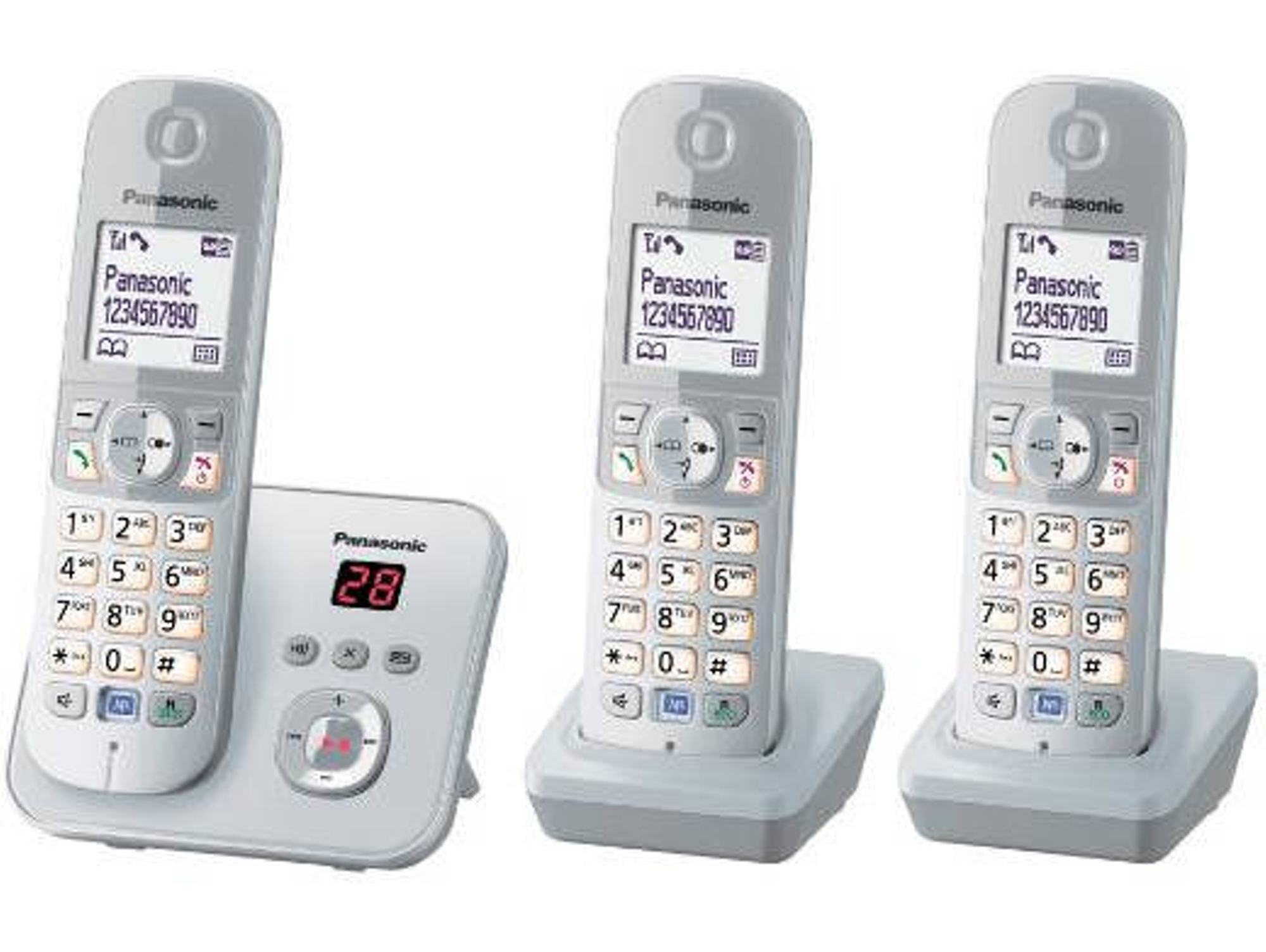 Teléfono Fijo PANASONIC KX-TG6823 Plata