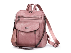 Mochilas, Bolsos y Bandoleras para Mujer en Piel Sintética, Ideales para Viajes y Vacaciones Rosa Hexinyigjly
