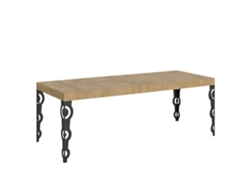 Mesa extensible 90x180/284 cm Karamay Premium Roble Natural estructura Antracita ITAMOBY