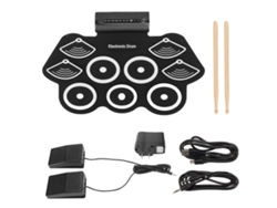 Batería Electrónica Portátil Enrollable Con Pedales Y Baquetas, Kit De Práctica Midi Para Niños, 100-240 V, Enchufe Estadounidense.