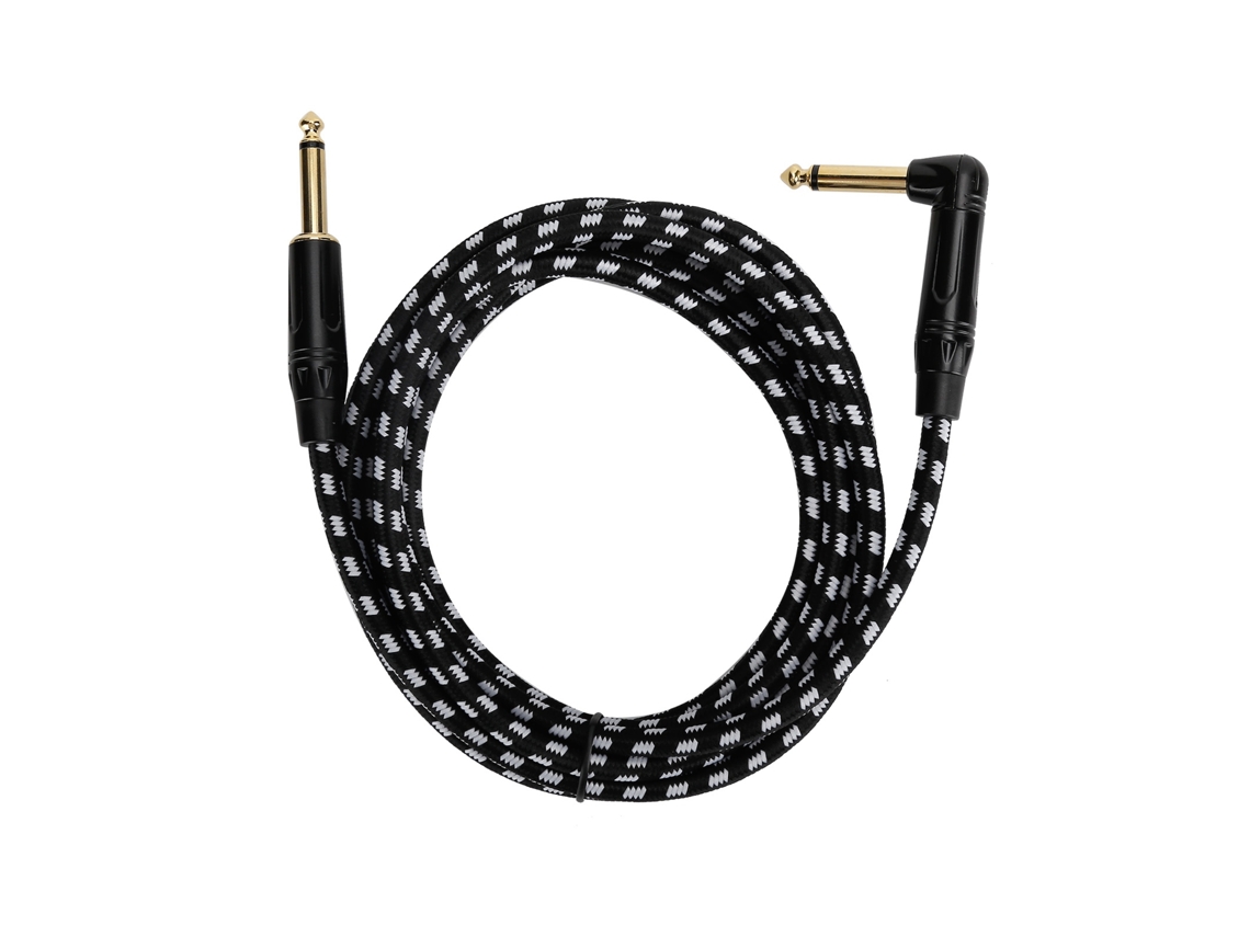 Cable Para Guitarra Eléctrica De 6,35 Mm Ofc De 3 M Con Conector Chapado En Oro Para Amplificadores E Instrumentos.