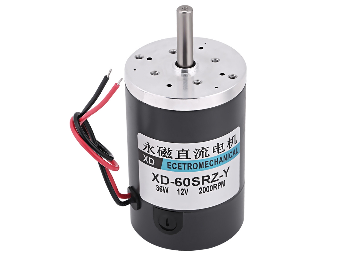 Motor De Cc De 36 W Con Imán Permanente, Alta Velocidad, Alto Par, 2000 Rpm, 12 V Cw/ccw