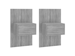 Mesitas de noche de pared 2 piezas Gris Sonoma EXCLUSIVA MAISON