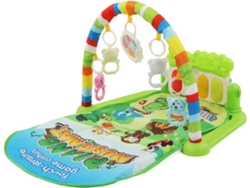 Tapete De Actividades Eifson Con Juguetes Colgantes Para Gatear Y Jugar (verde Zoo)