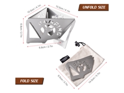 Juego De 2 Filtros De Café Portátiles Plegables, De Acero Inoxidable 304, Tamaño Viaje Con Bolsa De Almacenamiento.