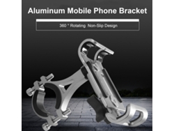 Soporte De Aluminio Para Teléfono Para Bicicletas, Bicicletas De Montaña Y Motocicletas Con Absorción De Impactos Y Rotación De 360°.