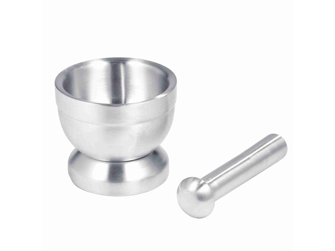Juego De Mortero Y Maja De Acero Inoxidable Para Moler Ajo, Hierbas Y Especias - Utensilio De Cocina