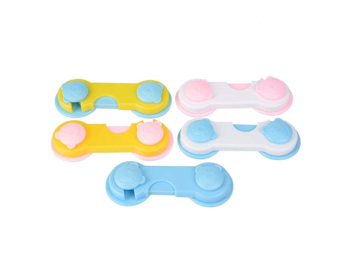 5pcs Travão De Segurança Para Bebê Armário Geladeira Gaveta Trancas De Clamp Para Crianças